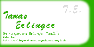 tamas erlinger business card